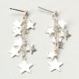 925 Sterling Silver Cluster of Stars Stud Earrings New Vintage Free Shipping