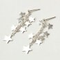 925 Sterling Silver Cluster of Stars Stud Earrings New Vintage Free Shipping