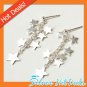 925 Sterling Silver Cluster of Stars Stud Earrings New Vintage Free Shipping