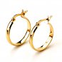 Gift 925 Sterling Silver Circle Hoop Earrings Gold Plate New Cute Free Shipping