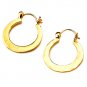 925 Sterling Silver FlatCircle Hoop Earring Gold Plate