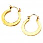 925 Sterling Silver FlatCircle Hoop Earring Gold Plate