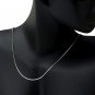 925 Sterling Silver Snake Chain 16" Rhodium Plating New