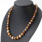 Glass Pearl Necklace 23" 925 Sterling Silver Luxury New Classice Gift Free Ship