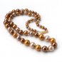 Glass Pearl Necklace 23" 925 Sterling Silver Luxury New Classice Gift Free Ship
