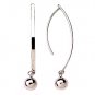925 Sterling Silver Vintage Cocktail Shiny Ball Earring