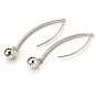 925 Sterling Silver Vintage Cocktail Shiny Ball Earring