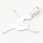 925 Sterling Silver Plain Polish Ballet Dancing Pendant New Child Free Shipping