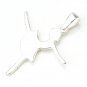 925 Sterling Silver Plain Polish Ballet Dancing Pendant New Child Free Shipping