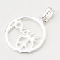 925 Sterling Silver Peace Symbol Pendant Gift New Classic Free Shipping