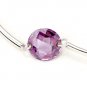 Violet Genuine Amethyst 925 Sterling Silver Bangle Gift New Free Shipping