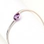 Violet Genuine Amethyst 925 Sterling Silver Bangle Gift New Free Shipping
