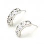 Stud Earrings 925 Sterling Silver 5 Stones Cubic Zirconia Vintage New Free Ship