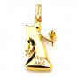 925 Sterling Silver Virgo Pendant CZ Gold Plate Aug Sep Zodiac New Free Ship