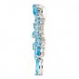 Snowflake Gen Blue Topaz 925 Sterling Silver Pendant Luxury Dec New Free Ship