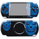 NEW Sony PSP 3000 3 Slim Sticker Mystic Blue Skull Vinyl Skin Decal A135