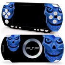NEW Sony PSP 2000 2 Slim Sticker Vinyl Skin Decal Blue Skull Pattern P042