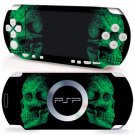 NEW Sony PSP 2000 2 Slim Sticker Vinyl Skin Decal Green Skull Pattern P044