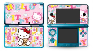 New N3DS Skin Vinyl Sticker Decals for Nintendo 3DS Hello Kitty Pink D004