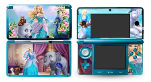 NEW N3DS Skin Vinyl Sticker Decals for Nintendo 3DS Barbie Princess Island DS011