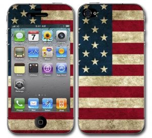 New American US Flag Union Jack Vinyl Sticker Skin Decal Cover for iPhone 4 4S 4G G553