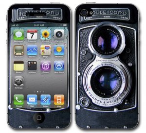 New Rolleicord Pattern Vinyl Sticker Skin Decal Cover for iPhone 4 4S G570