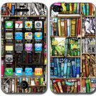 New Abstract Library Book Vinyl Sticker Skin Decal Cover for iPhone 4 4S G585