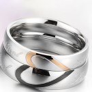 (Set of 2 Pcs)His & Her Heart Shape Matching Real Love Rings