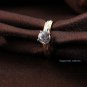 ewelry High Quality 18k Gold Plate 316L Stainless Steel with CZ Rhinestone Ring SZ 7-11