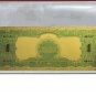 1899 Black Eagle $1 Silver Certificate US Bill Colored 24k Gold Banknote +Sleeve