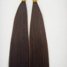 Stick I tip #4 Medium Brown 100 strands Remy human hair 50 grams