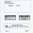 ECHO  CS-305, Chain Saw Instruction Manual