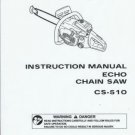 ECHO  CS-510 Chain Saw Instruction Manual