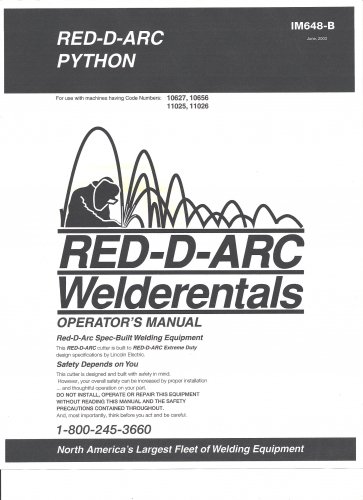 Lincoln Electric RED-D-ARC PYTHON Operator's Manual ( Copy)