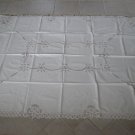 Ivory 100% Cotton retangle table cloth 52"x70"
