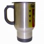 Custom Travel Mug Silver Gray Customize Promotional Item Personalize It