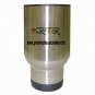 Custom Travel Mug Silver Gray Customize Promotional Item Personalize It