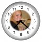 Silver Custom Wall Clock Customize Promotional Item Personalize It