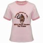 Ringer T-Shirt Jr Large Pink Customized Promotional Personalize It Logo Item