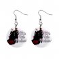 Custom 1" Button Earrings Pierced Customize Personalize Logo Sports Team