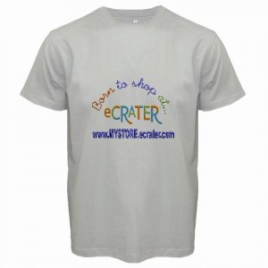 Custom Grey T-Shirt Large Customize Personalize Business Logo #CT