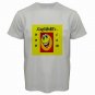 Custom Grey T-Shirt Large Customize Personalize Business Logo #CT