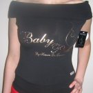 Baby Phat Offshoulder shirt $80 Retail size M Black