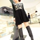 Long sleeve quality ladies dress EURO & USA style embroidery cute princess dress