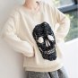 Fashion wild comfortable the crochet skull gold wire new winter sweater thick sweater