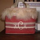 Monogrammed placemat purse