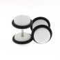 16g Fake 0g 8mm Ear Plug O-Ring Earlets Earrings