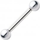 20pcs Wholesales Lot 10ga 12ga Steel Tongue Nipple Ring Barbell with Bead Ball