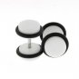 20pcs Wholesales Lot 16g Fake 0g 8mm Look Ear Plug O-Ring Earlets Earrings