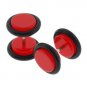 16g Neon Red Fake 0g 8mm Ear Plug O-Ring Earlets Earrings